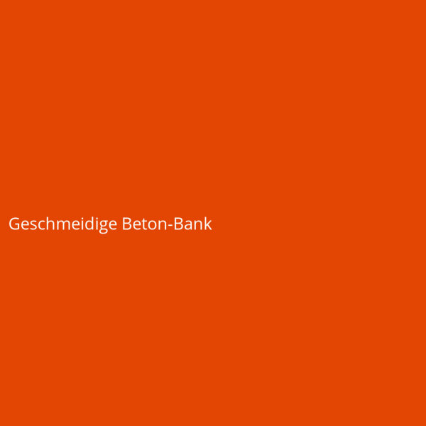 Geschmeidige Beton-Bank